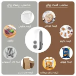دستگاه پرس پلاستیک شارژی دوکاره کاتر دار مدل کوچک برای بسته بندی مواد غذایی - تصویر 4