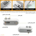 دستگاه پرس پلاستیک شارژی دوکاره کاتر دار مدل کوچک برای بسته بندی مواد غذایی - تصویر 3
